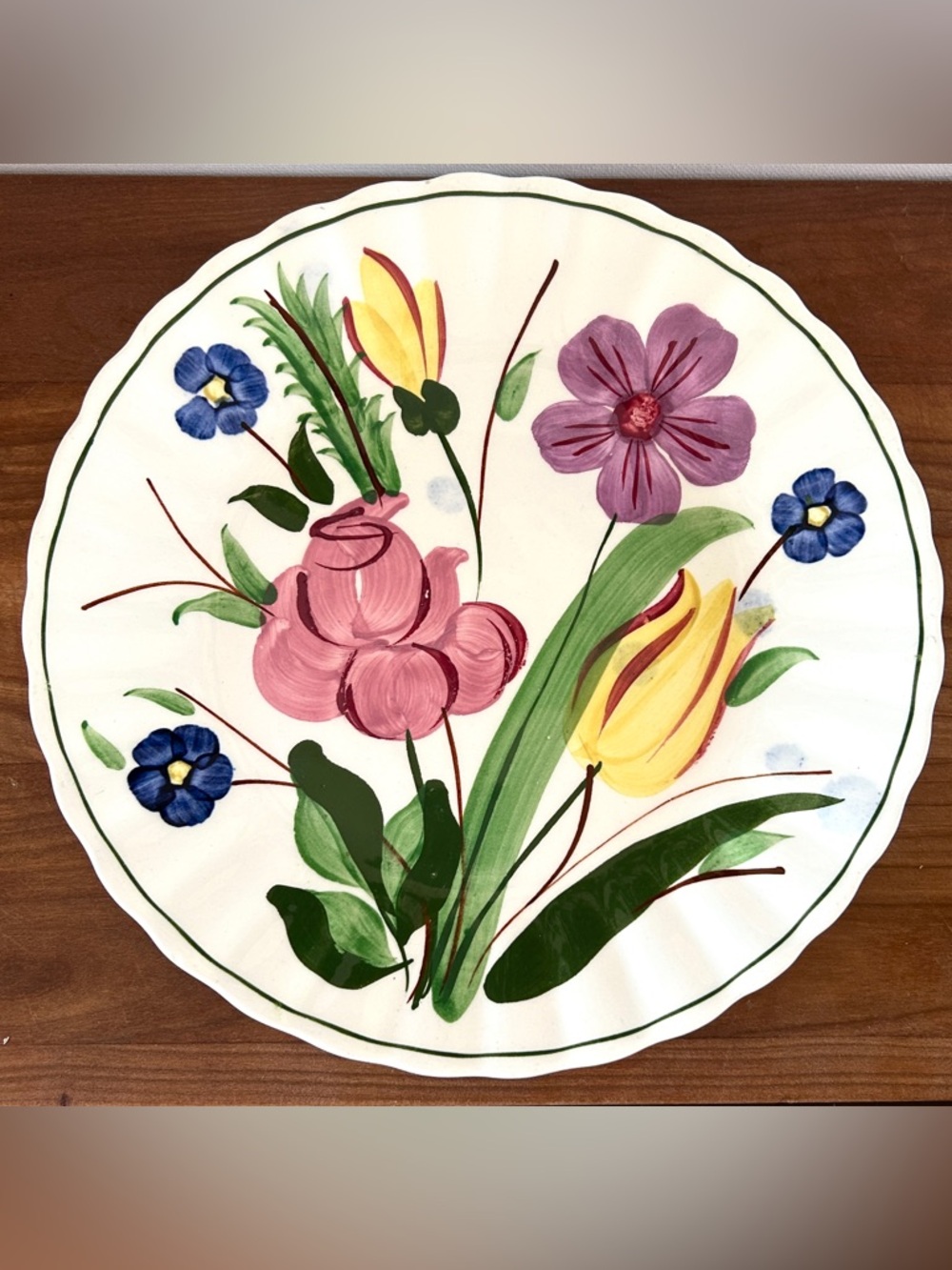 VTG Blue Ridge Southern Potteries ‘Garden Lane’ Luncheon Plate 9 3/8” *READ